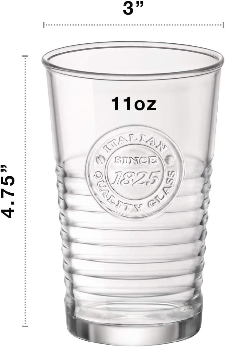 Bormioli Rocco Officina1825 Water Glasses (Set of 6), 11 oz, Clear - Image 2